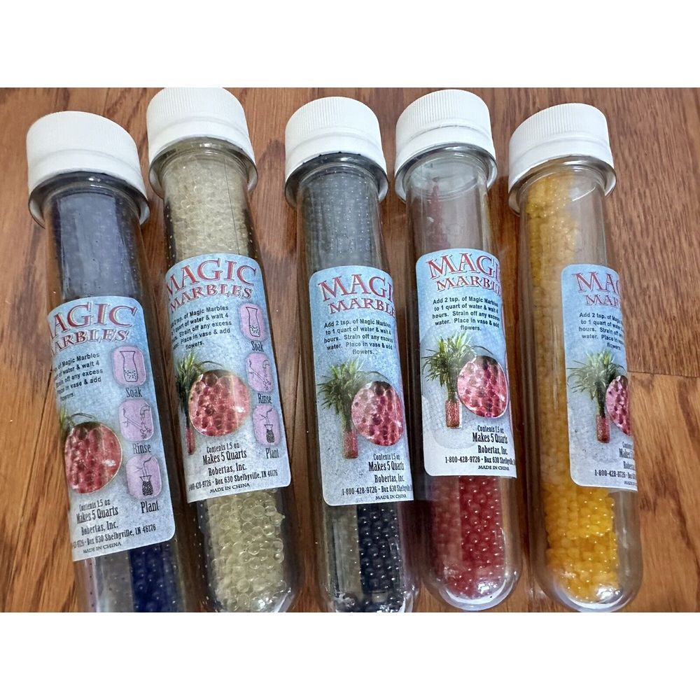 Roberta's Inc. Magic Marbles Dehydrated Florist Beads Five Colors Water Beads